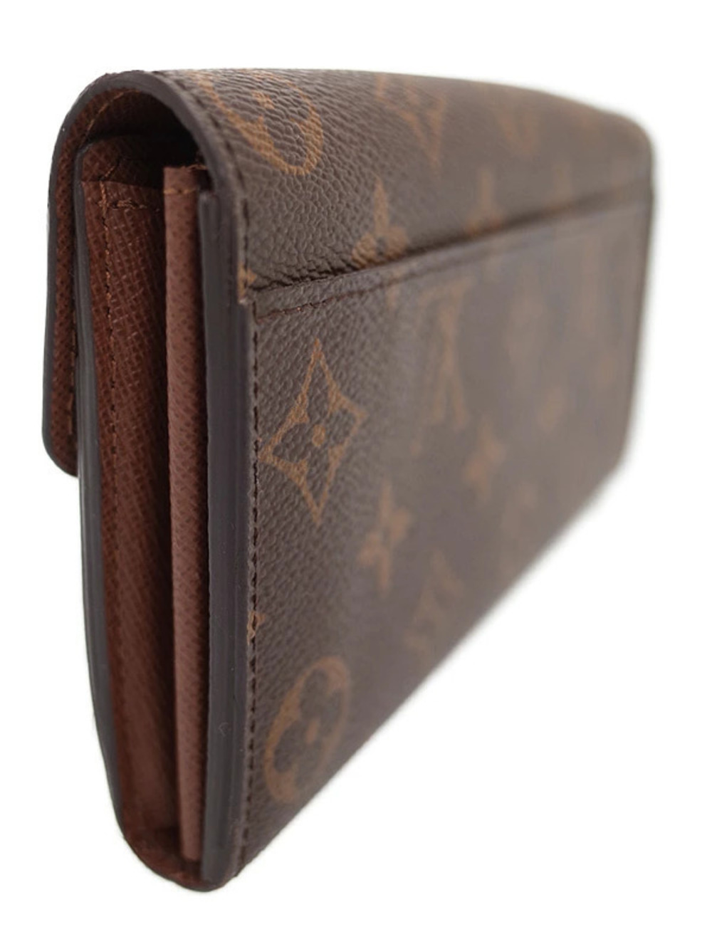 Louis Vuitton fold Portefeuille Wallet Sarah Bi Long Monogram Brown